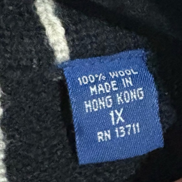 Karen Scott II- Black and White Grid Women’s Jacket SZ 1X - Picture 4 of 5